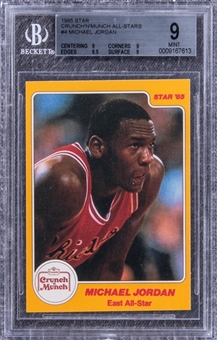 1985-86 Star Crunch N Munch #4 Michael Jordan Rookie Card - BGS MINT 9 
